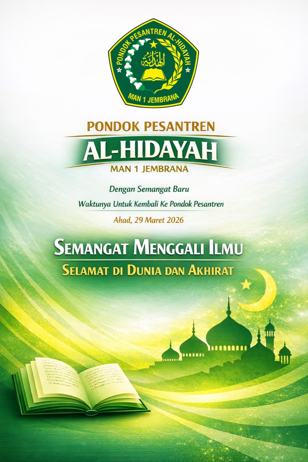 Dengan Semangat Baru, Waktunya Kembali Menuntut Ilmu: Santri Pondok Al-Hidayah Kembali ke Pondok