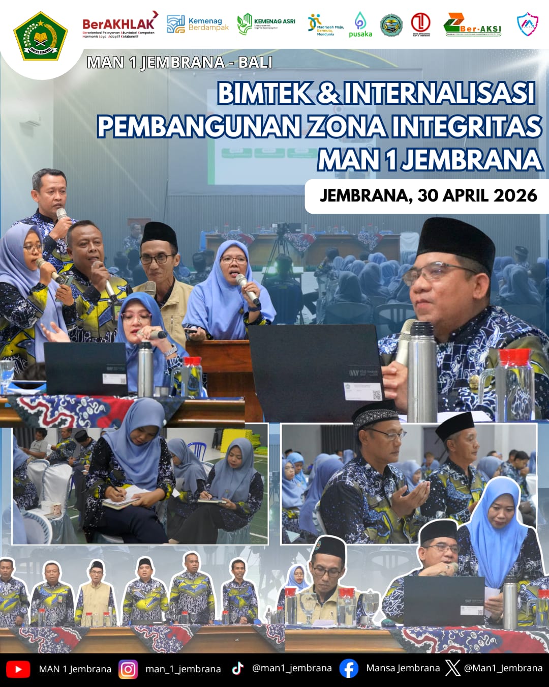 Wujudkan Wilayah Bebas dari Korupsi, MAN 1 Jembrana Pertegas Komitmen Pembangunan Zona Integritas