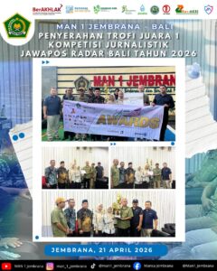 Penyerahan Trofi Pemenang Kategori Hard News Kompetisi Jurnalistik Jawa Pos Radar Bali Tahun 2026 di MAN 1 Jembrana