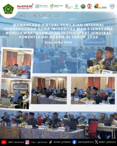 Bidik Predikat Wilayah Bebas Korupsi, MAN 1 Jembrana Paparkan Inovasi Pelayanan Prima di Hadapan TPI Itjen Kemenag RI