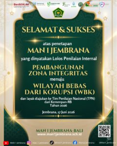 MAN 1 Jembrana Lolos ke Tahap Penilaian Nasional Zona Integritas, Siap Melangkah Menuju Predikat WBK
