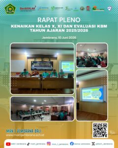Penuh Makna dan Kebersamaan, MAN 1 Jembrana Gelar Rapat Pleno Kenaikan Kelas serta Perpisahan Guru yang Purnatugas
